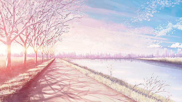 Anime scenery backgrounds cities